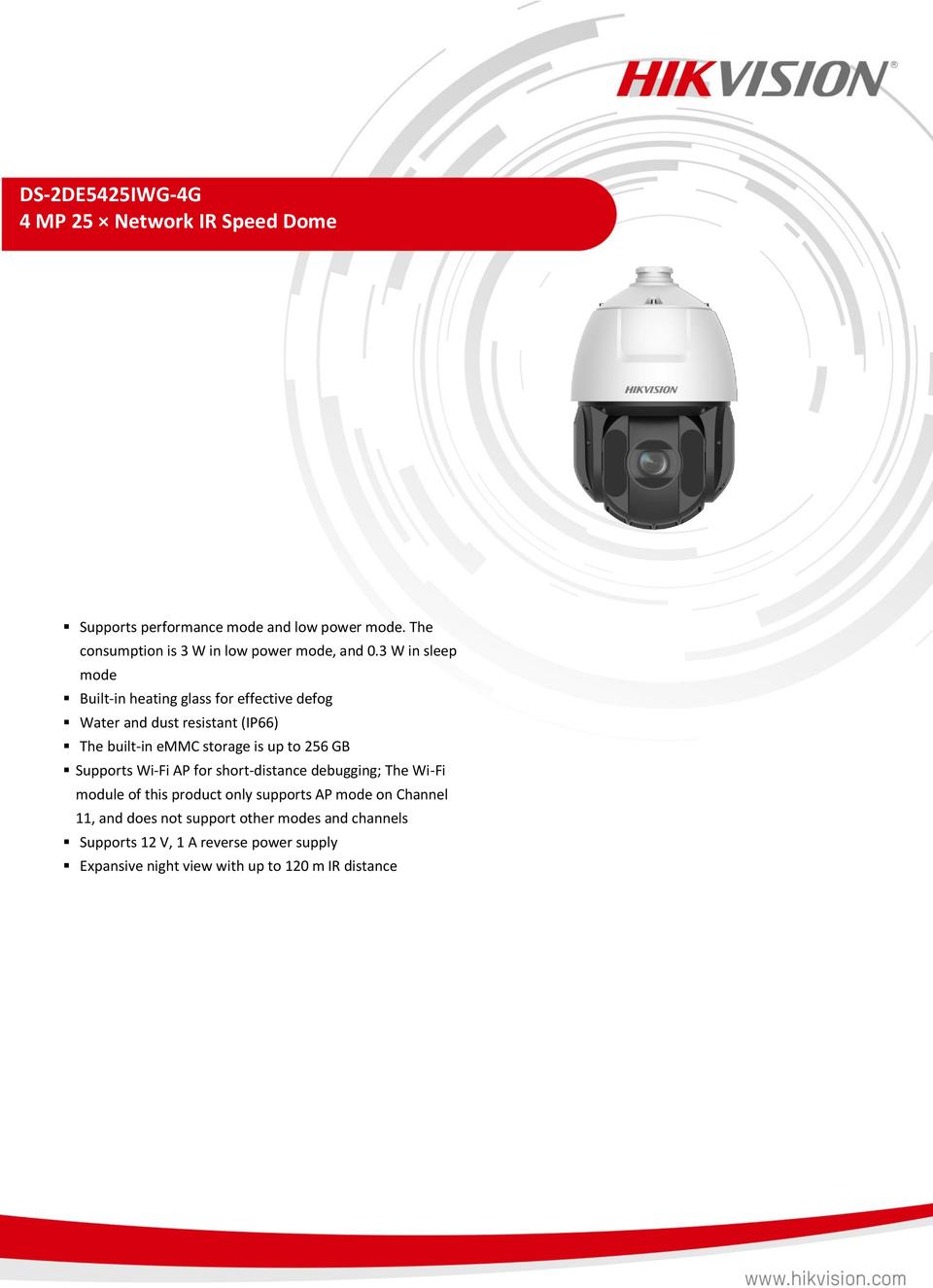 Hikvision DS-2DE5425IWG-4G 4MP 25X Pro Solar-powered Security PTZ Camera 0