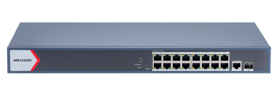 Hikvision DS-3E1518P-EI 16 Port Gigabit PoE Switch 230W