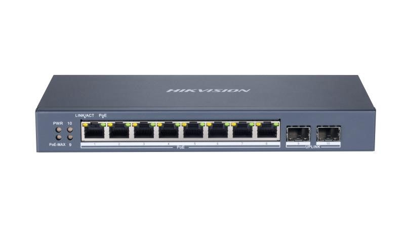 Hikvision DS-3E1510P-SI 8 Port Web Managed PoE Switch, 8x1000M, 2xGBIC