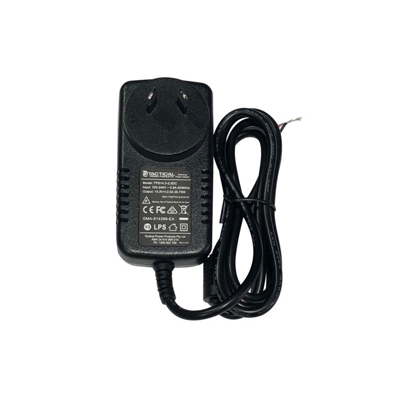 Tactical Power Supply, 14.3V DC, 2.5A, Plug Pack, Required for Hikvision Hybrid Alarm