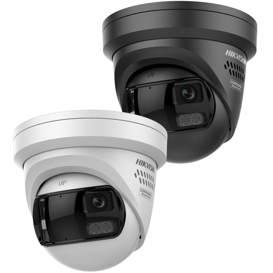 Hikvision DS-2CD2387G3P-LIS2UY/SL ColorVu 3.0 8MP AcuSeek Panoramic 180 Turret Camera 2.8mm Lens