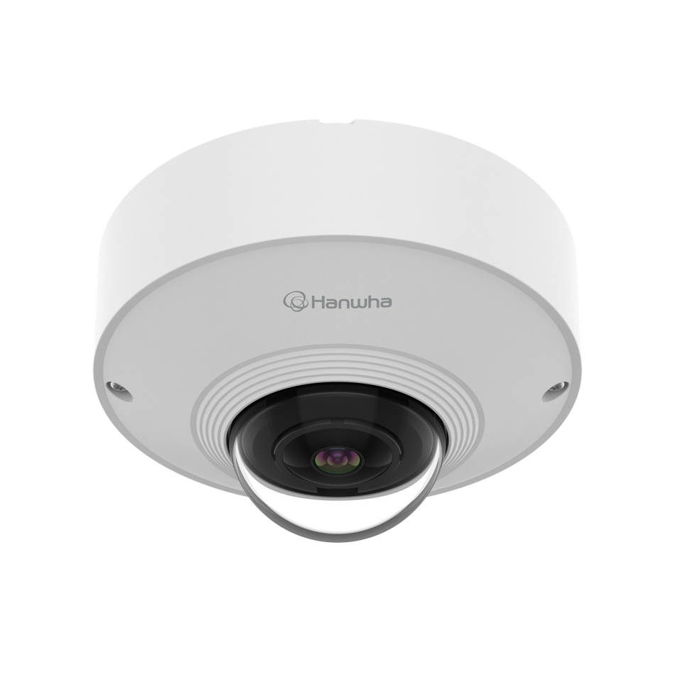 Hanwha QNF-C9010V Wisenet Q-AI 12MP Outdoor Fisheye Camera 1.76mm Lens