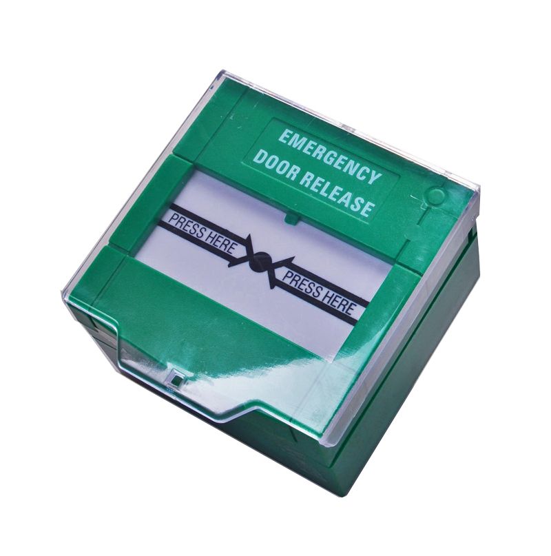 X2 Door Exit Resettable - Green, DPDT, Plug on Screw Terminals