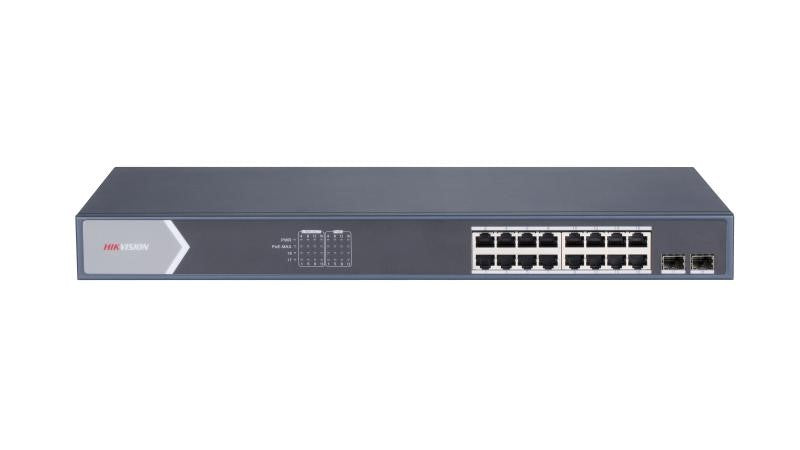 Hikvision DS-3E1518P-SI 16 Port Web Managed PoE Switch, 16x1000M, 2xGBIC