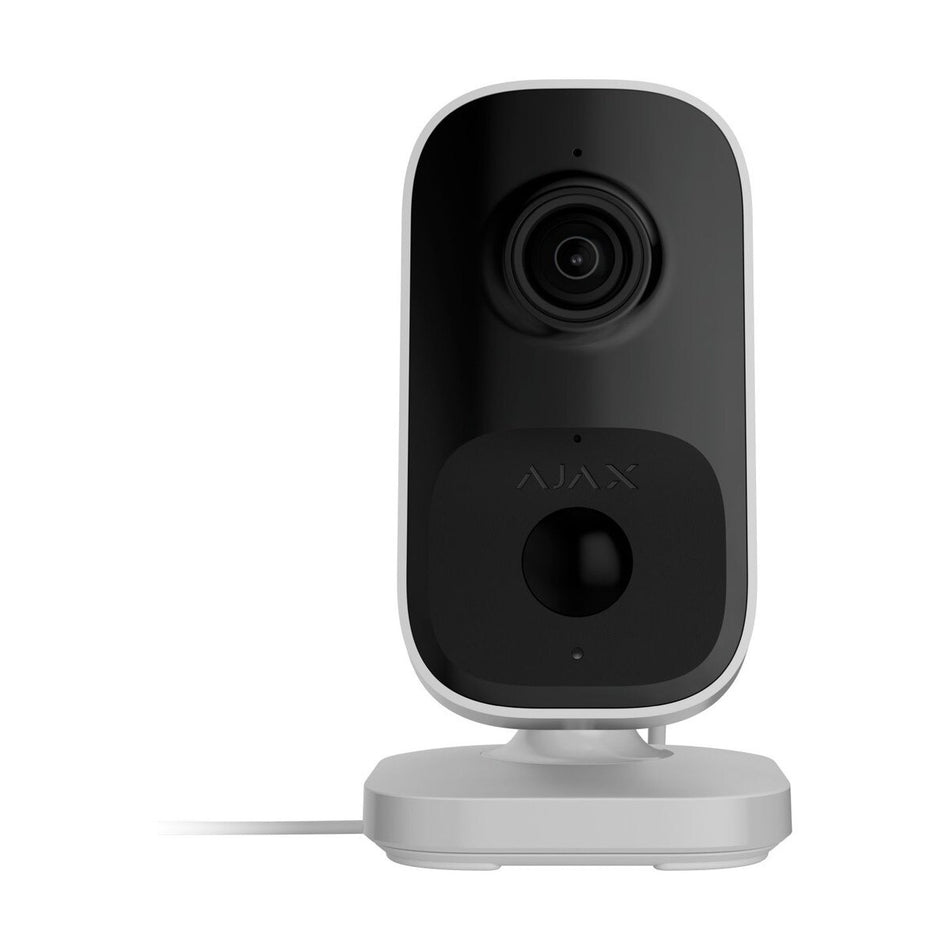 AJAX White IndoorCam Indoor Wi-Fi Security Camera with PIR Motion Detector and built-in AI