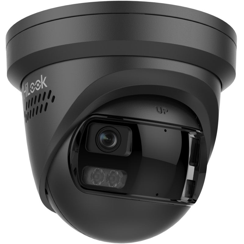 HiLook IPC-T289PH-MU/SL 4K 8MP Panoramic 180° Turret Camera - Black