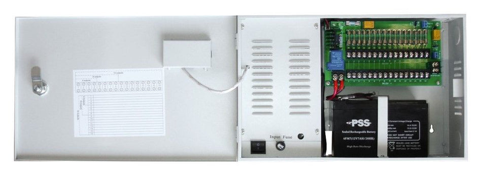 PSS 13.5V DC 12A Wall Mount Power Supply, with 12V 9Ah Battery