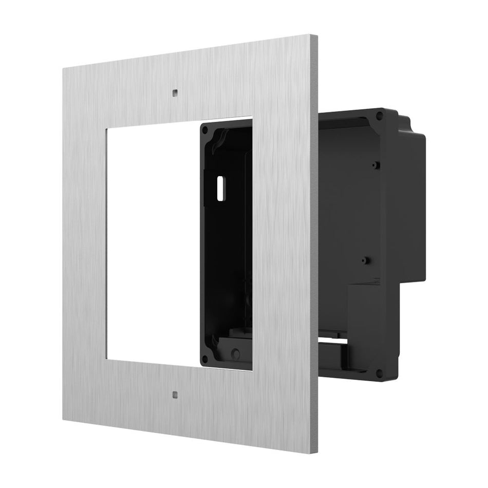 Hikvision DS-KD-ACF1S Stainless Steel Door Station Gang Box Flush Mount - Supports 1 Module
