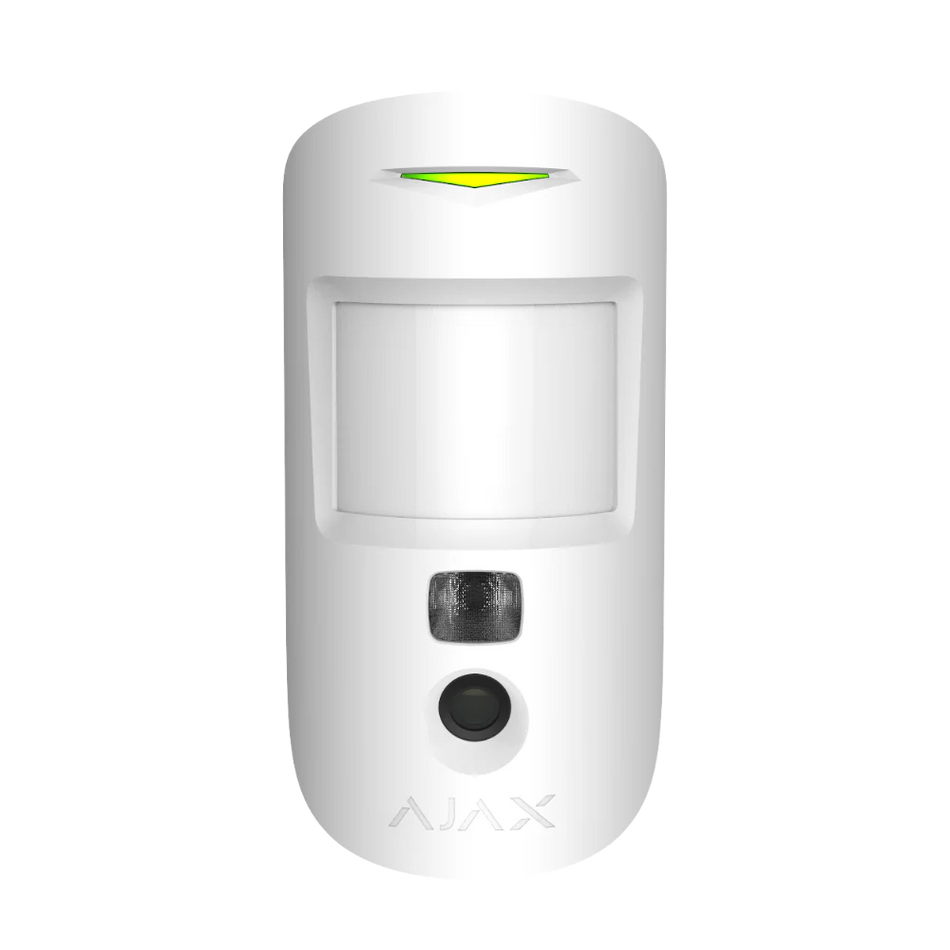 AJAX 30652 Indoor Motion Cam White Wireless Pet Immune PIR Detector with Alarm Verification12mtr Range