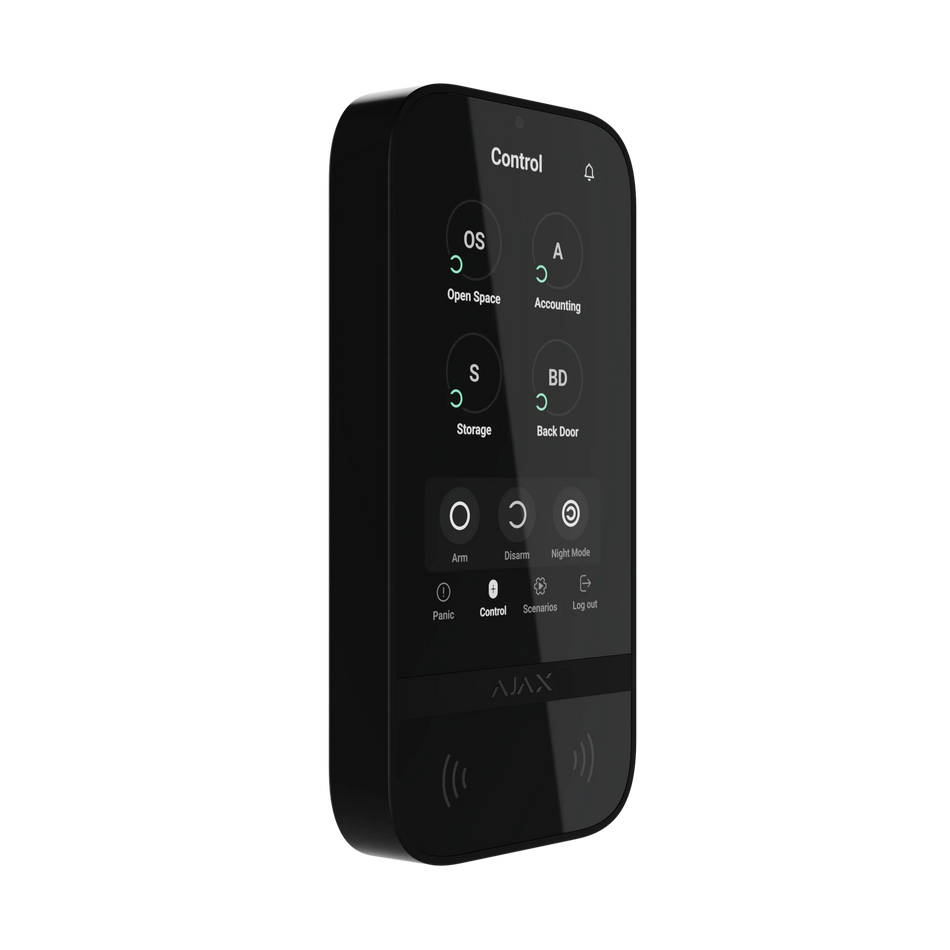 AJAX 48468 Wireless Black 5" Touch Screen Keypad with Built in Reader