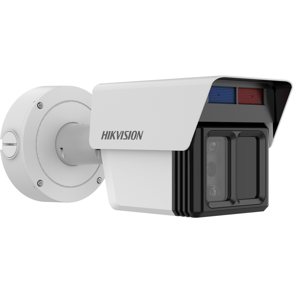 Hikvision iDS-2CD7T46G2/VX3-I(H)S(Y) 4MP DeepinViewX Triple Fixed Lens Bullet Camera for Perimeter Protection 4mm, 12mm & 25mm Lens