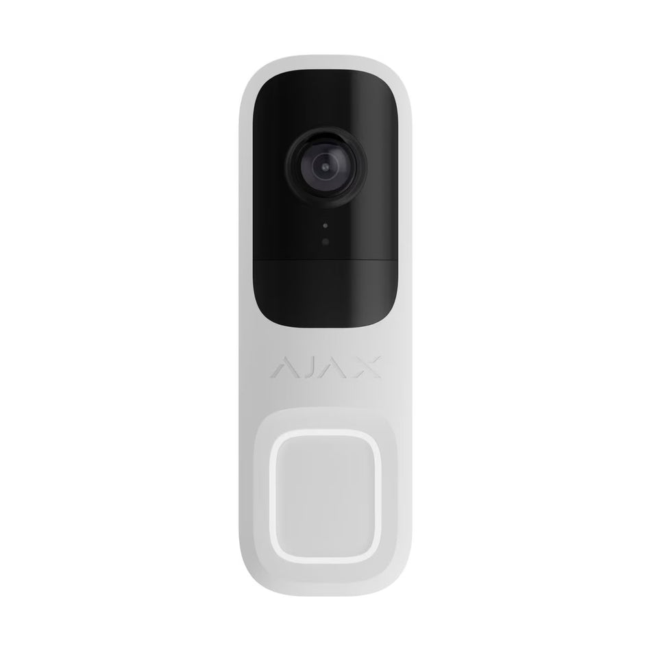 AJAX Video DoorBell White with built-in AI & PIR sensor. 12-24VDC WiFi