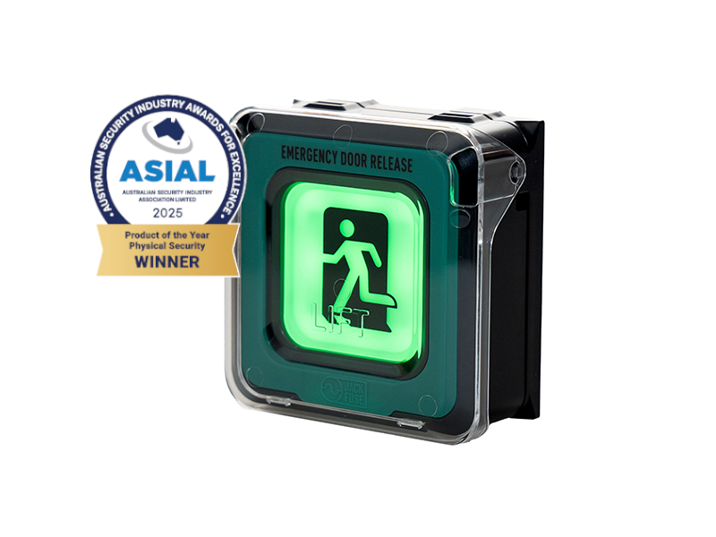 Jack Fuse EBG-C Resettable Emergency Door Release Break Glass Green LED