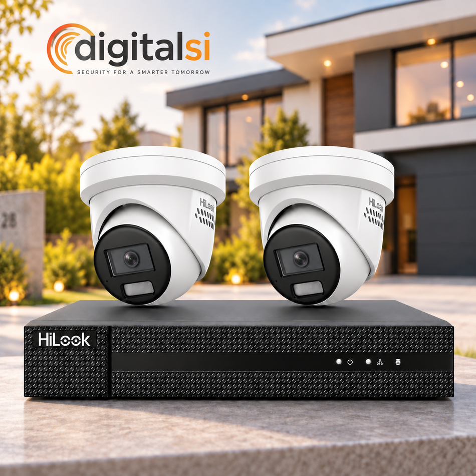 Installed HiLook 2 x 4K Ultra HD Hybrid Light Cameras with 4 Channel 4TB NVR