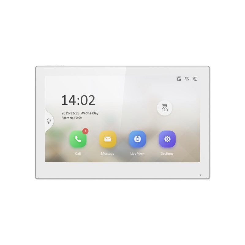 Hikvision DS-KH6350-WTE1 Intercom 7" Indoor Station Slim Bezel Indoor Station - White
