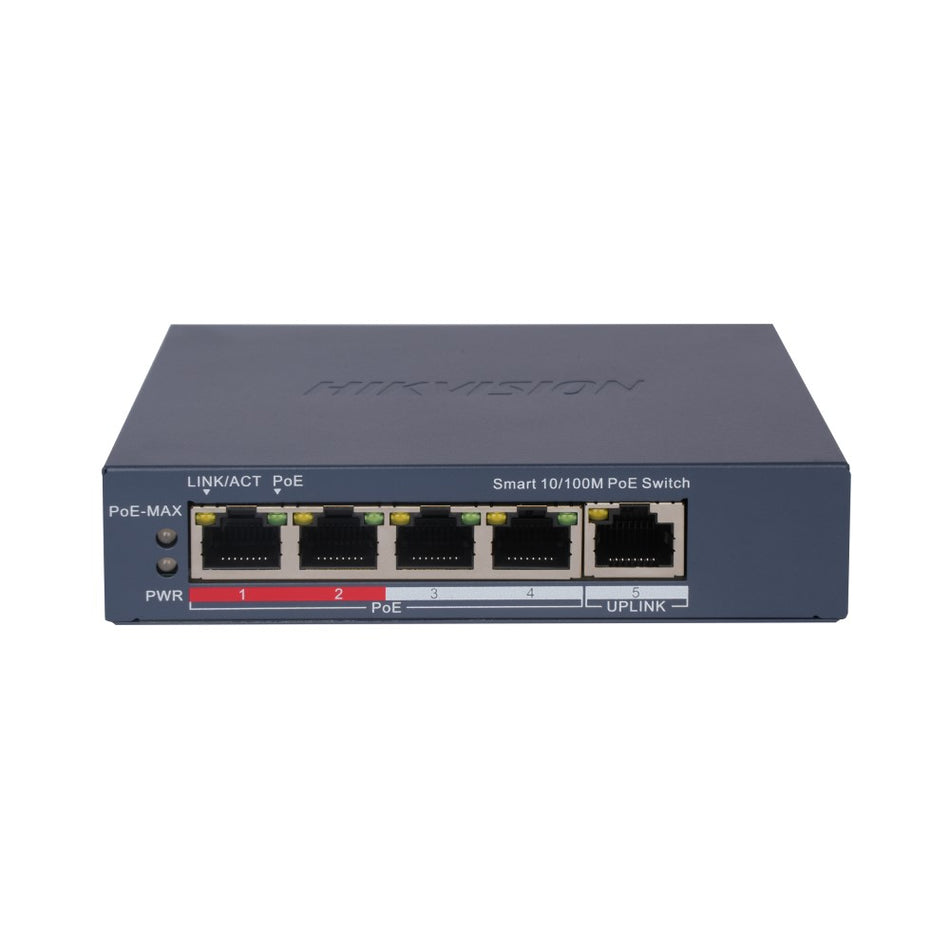 Hikvision POE-DS-3E1105P-EI 4 Port Managed 10/100 PoE Switch with Uplink Port