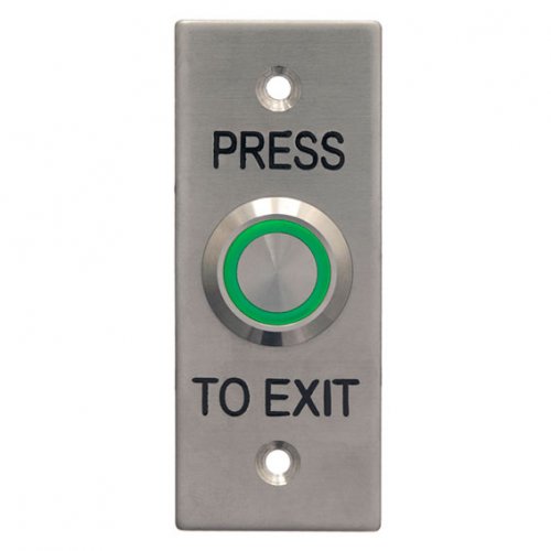 CSD 1103 Exit Button, Illuminated, IP65, DPDT, Architrave Plate, Fly Leads