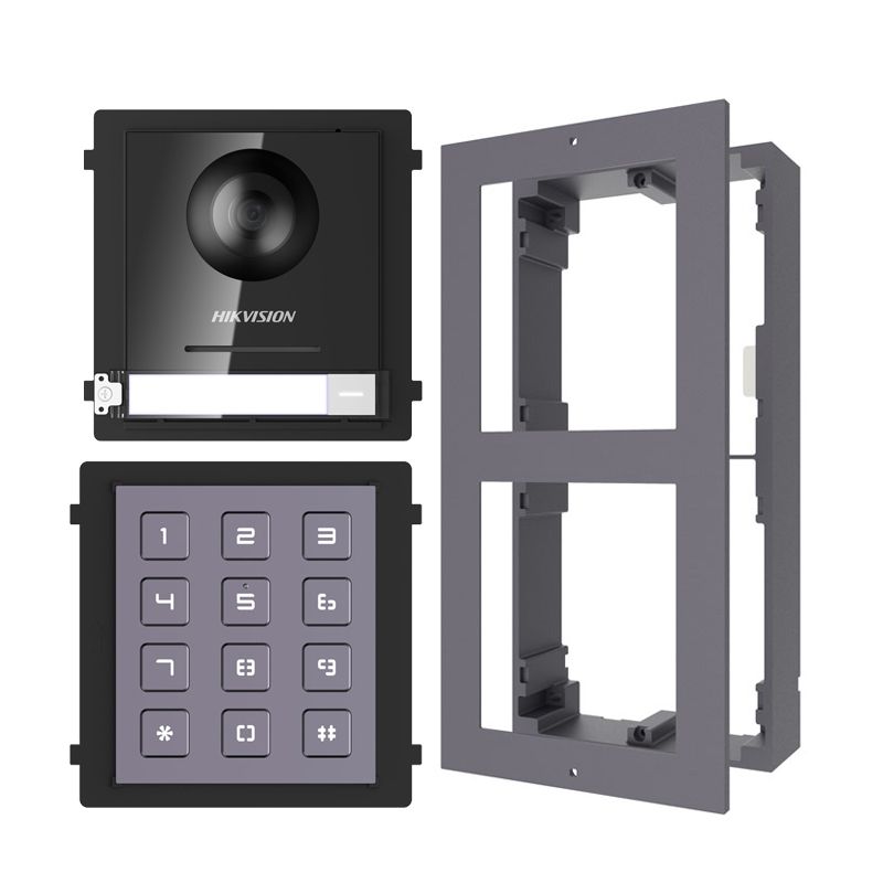 Hikvision 2nd Gen IP Intercom Kit, Door Station, Keypad Module & Surface Gang Box