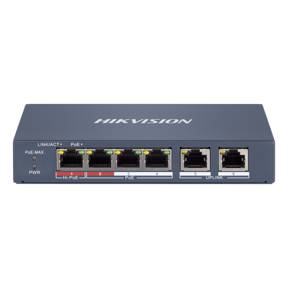 Hikvision DS-3E1106HP-EI 4 Port Fast Ethernet Smart POE Switch