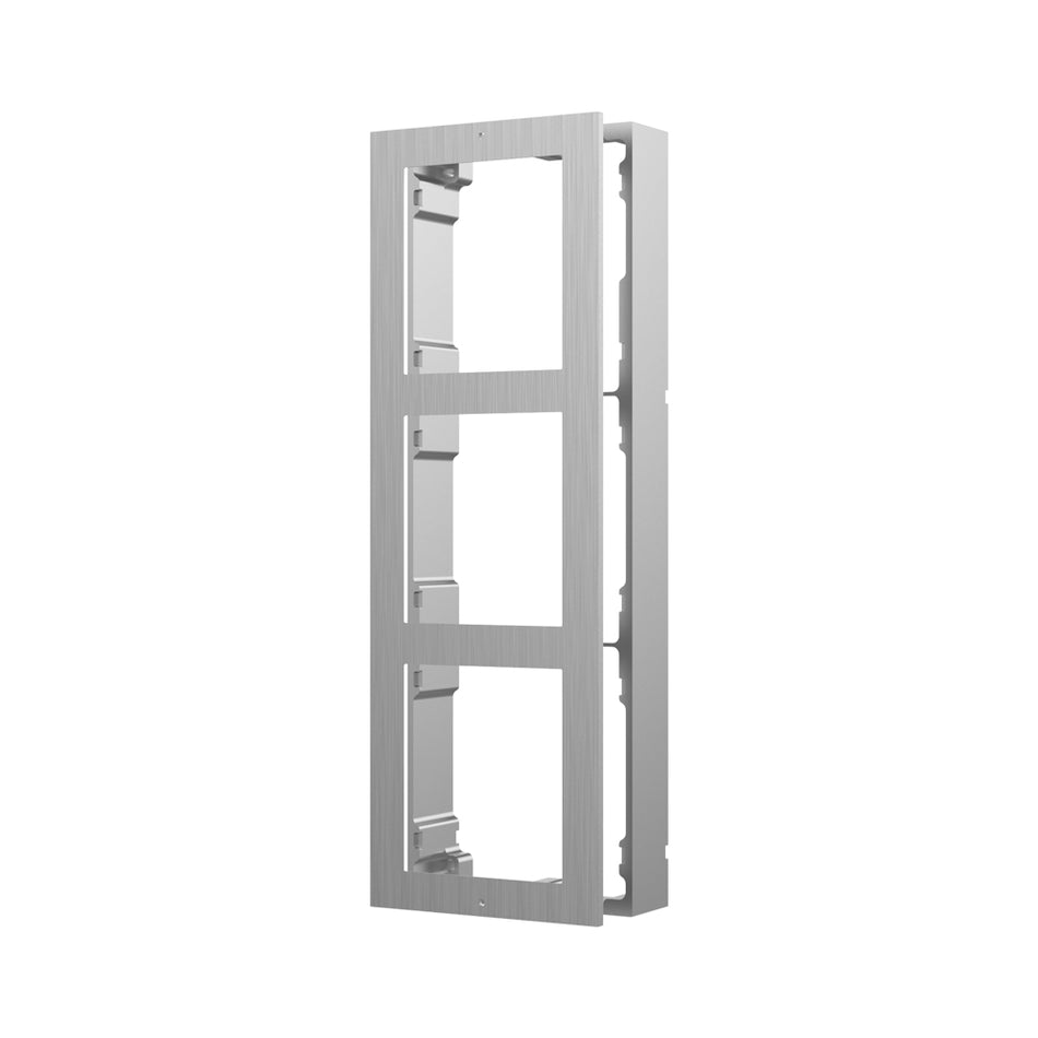 Hikvision DS-KD-ACW3S Stainless Steel Door Station Surface Mount Gang Box - Supports 3 Module
