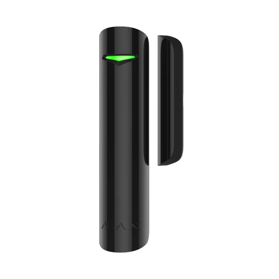 AJAX 30621 Door Protect PLUS Black Wireless Door Contact with Universal Input, Shock & Tilt Sensor