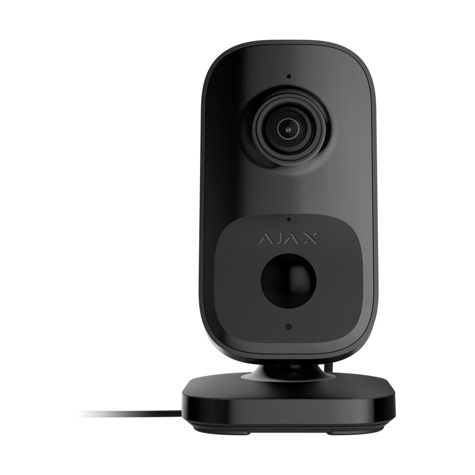 AJAX Black IndoorCam Indoor Wi-Fi Security Camera with PIR Motion Detector and built-in AI