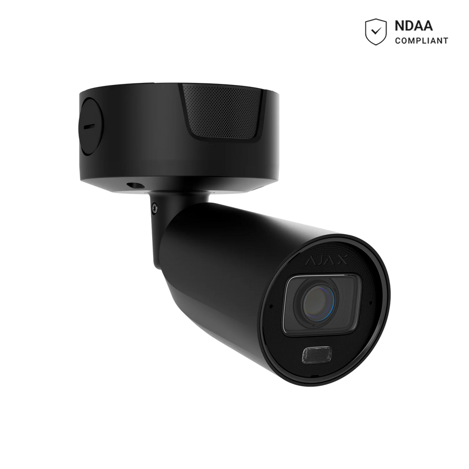 AJAX Superior 4K 8 Megapixel BulletCam HLVF Hybrid Illumination AI Powered Bullet Camera Motorised Lens Black