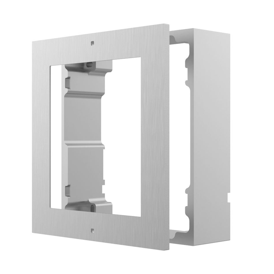 Hikvision DS-KD-ACW1S Stainless Steel Door Station Surface Mount Gang Box - Supports 1 Module