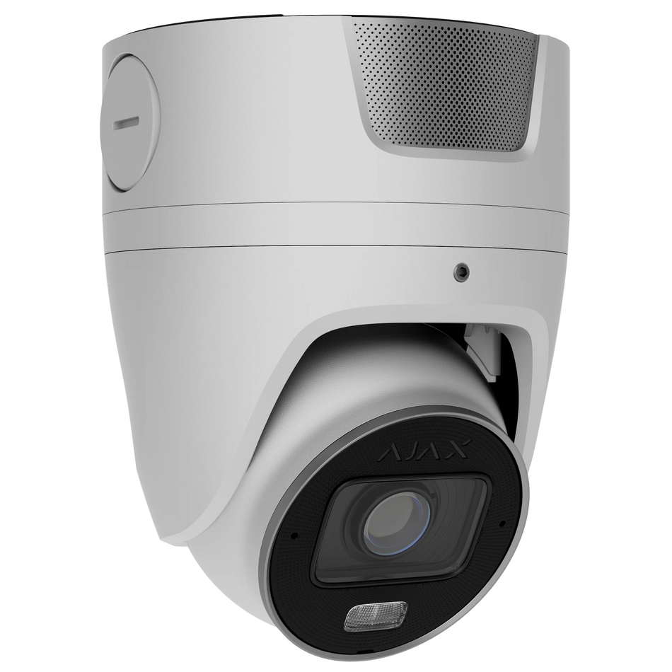 AJAX Superior 4K 8 Megapixel TurretCam HLVF Hybrid Illumination AI Powered Turret Camera Motorised Lens White