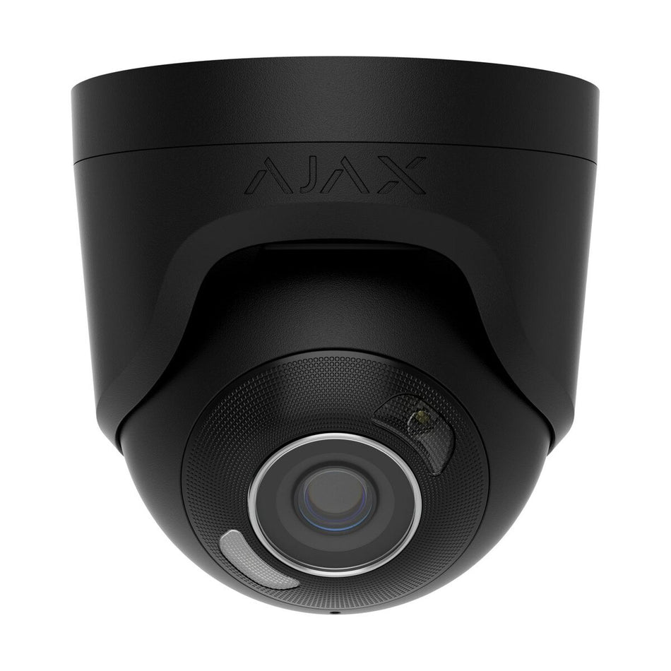 AJAX 4K 8 Megapixel TurretCam HL Hybrid Illumination AI Powered Turret Camera 2.8mm Lens Black