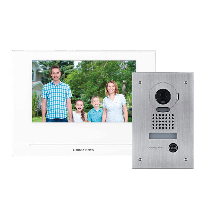 Aiphone JO 7" Video Intercom Kit, WiFi, Vandal Door Station, Flush Mount