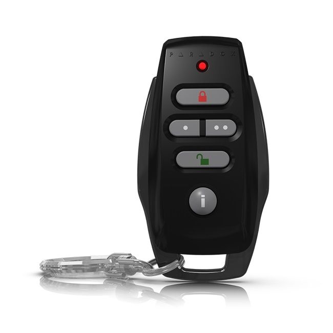 Paradox Wireless Remote, Two Way, Slim Style, Black, 433MHz
